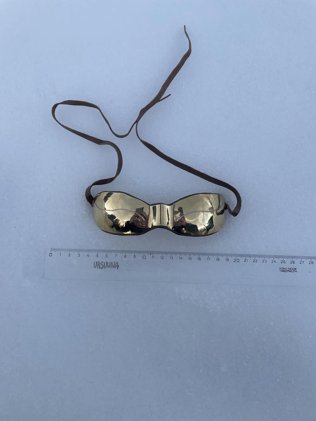 Snow Goggles — Brass Cat Shape