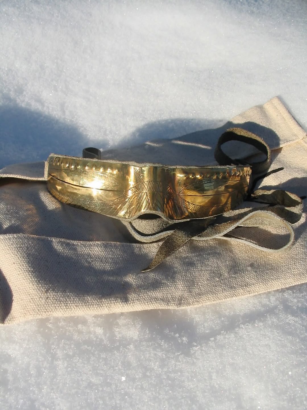 Brass Teal Snow Goggles