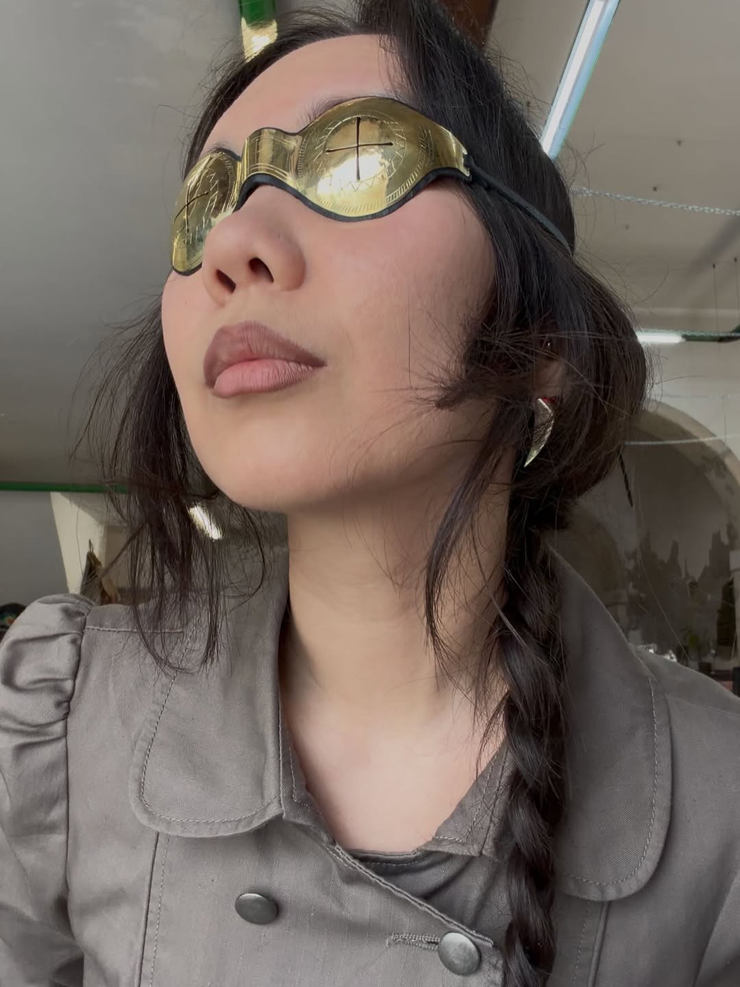 Circle Shapes Goggles — Brass