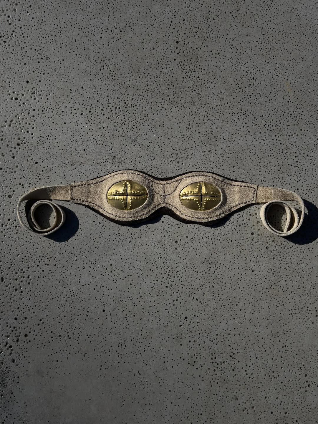 Ivory Suede Arctic Goggles