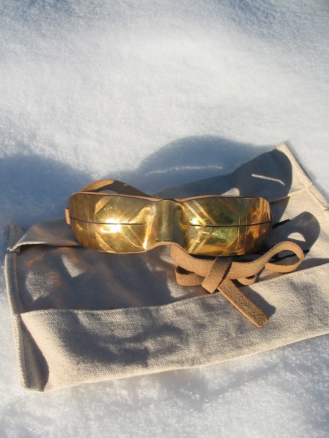 Rectangle Brass Snow Goggles