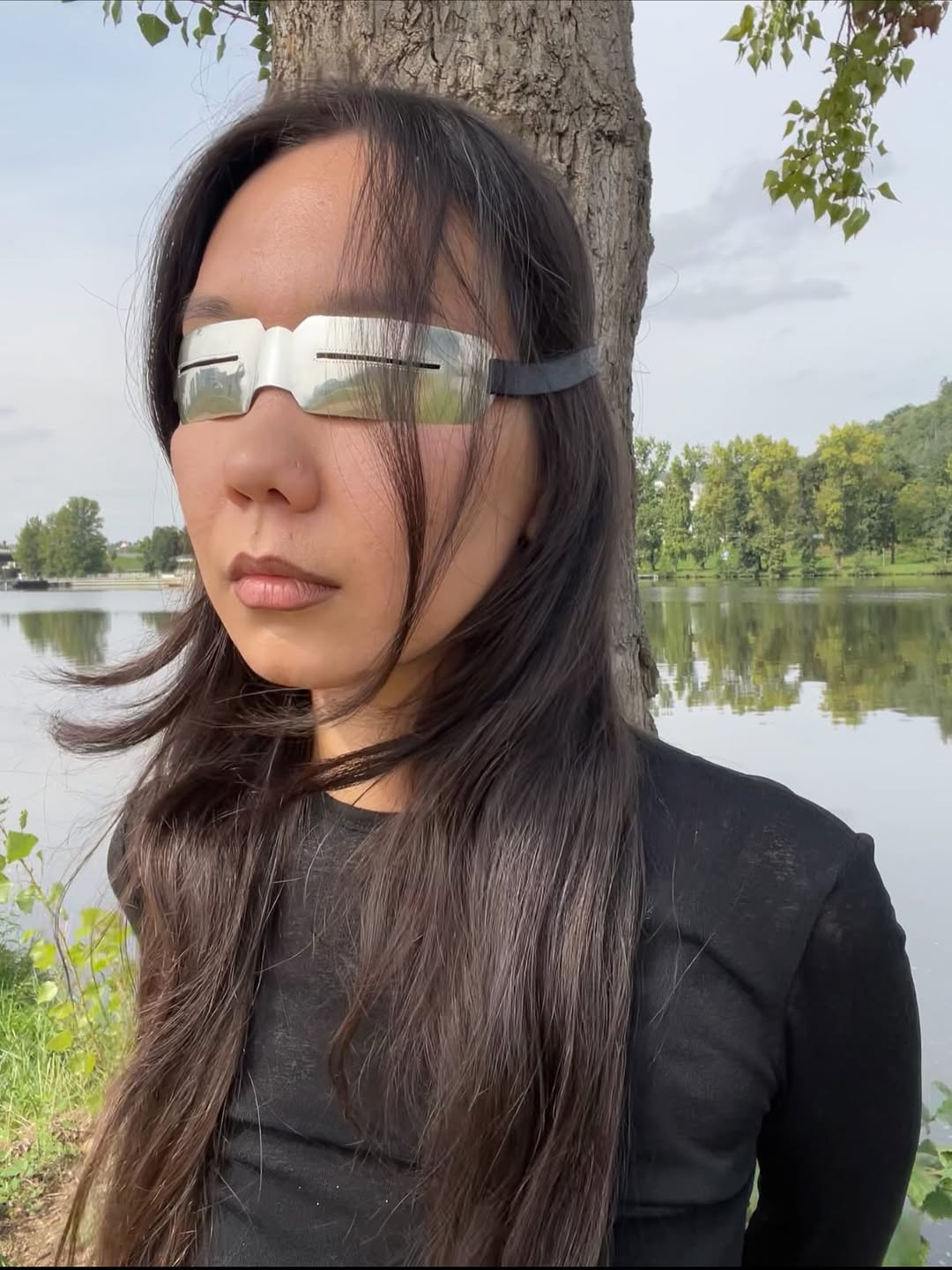 Rectangle Silver Goggles